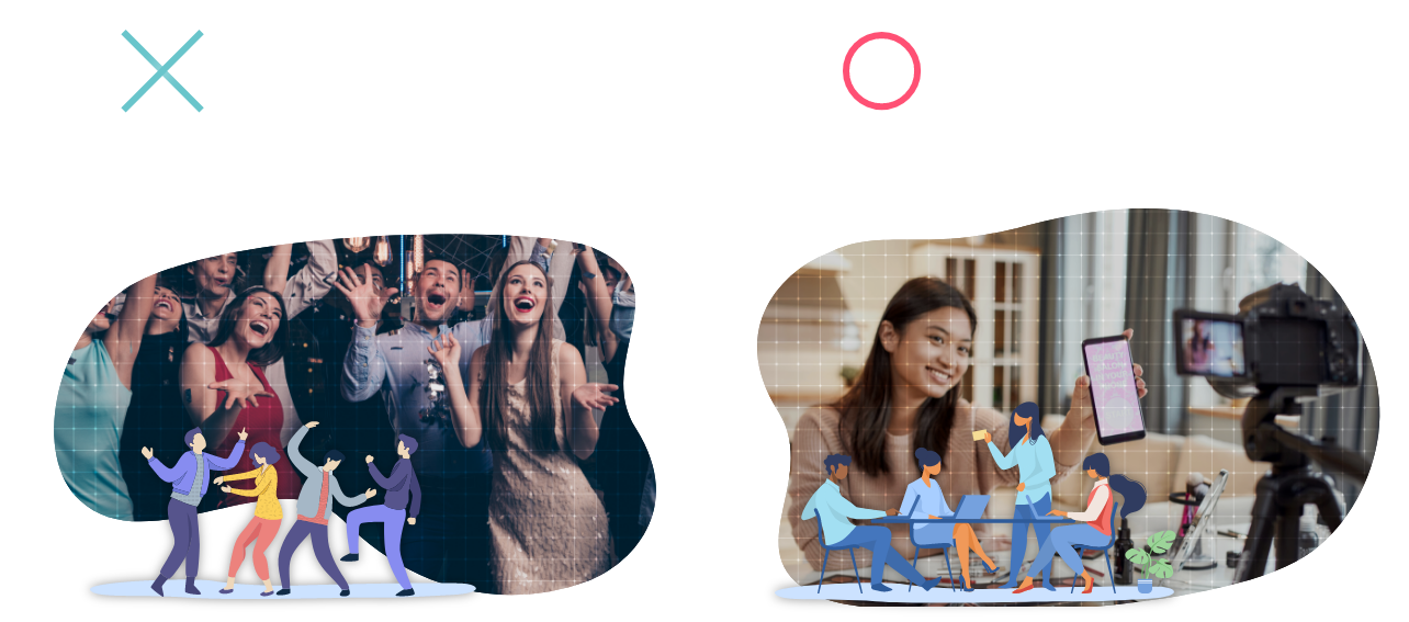 演者依存型のコンテンツは、バズるかバズらないか、演者の容姿や動き次第となります。一方で、企画依存型のコンテンツは、認知度が低くてもターゲット層に届きます。